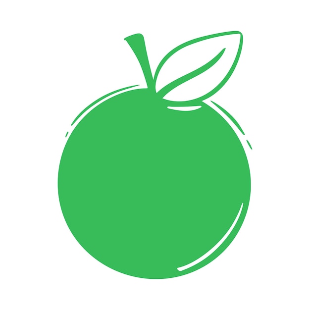 Sticker ecológico verde natural aislado sobre fondo blanco Icono rústico dibujado a mano con espacio para copiar