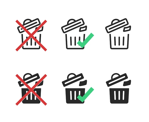 Sticker de etiqueta de producto sin eliminación de basura pictograma sencillo sin desechos signo de desechos símbolo glifo