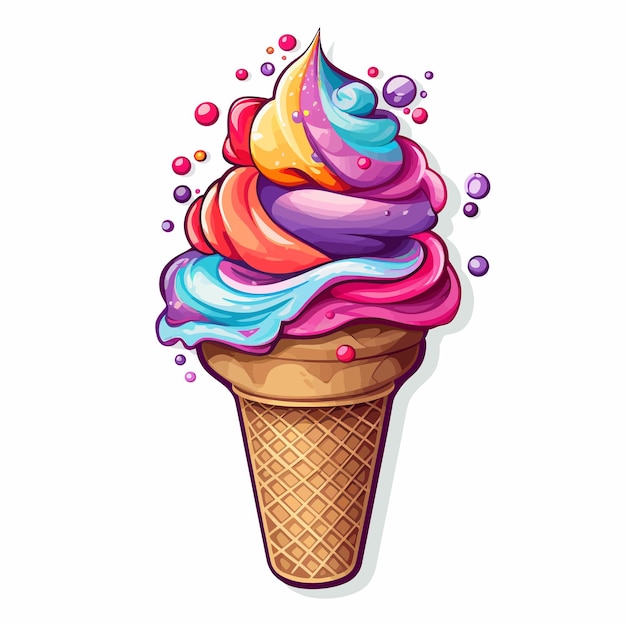 Sticker de helado dulce