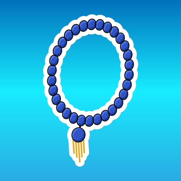 Vector sticker de ilustración del icono de vector simple tasbih