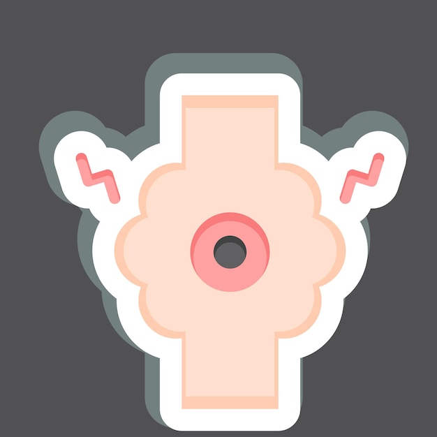 Sticker Joint relacionado con el símbolo de Body Ache diseño simple editable