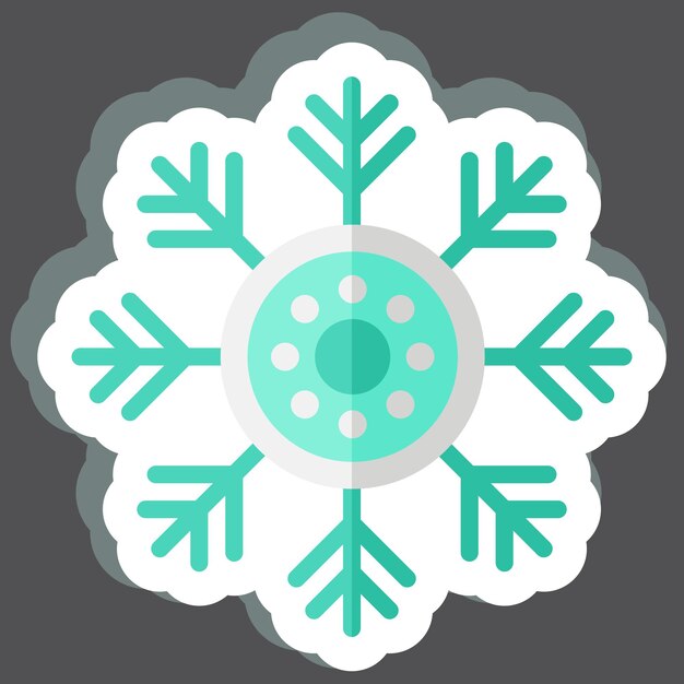 Sticker Lagoes de nieve relacionados con el símbolo de Alaska diseño simple editable