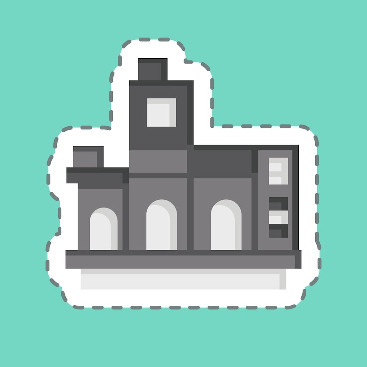 Vector sticker línea cortada la boca argentina relacionada con el símbolo de argentina diseño simple