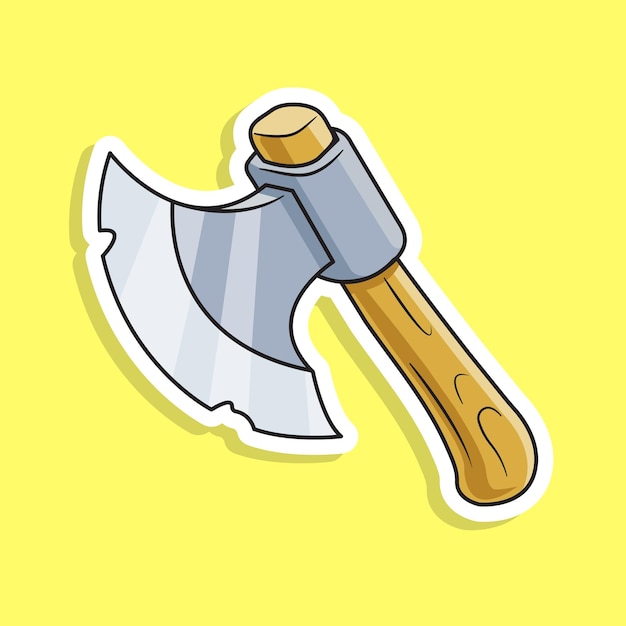 Sticker de martillo con vector y sticker de corte de matriz