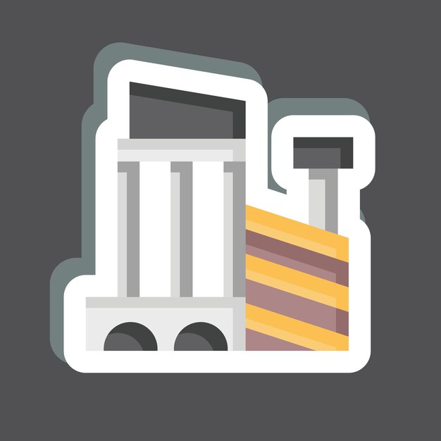 Sticker Pergamum relacionado con el símbolo de Turquía diseño simple editable