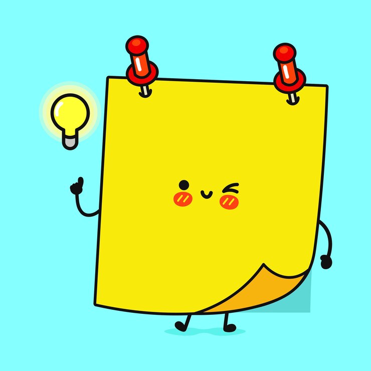 Vector sticker personaje de bingo vector dibujado a mano dibujado de dibujos animados kawaii icono de ilustración de personaje aislado en fondo azul notas publicadas concepto de personaje
