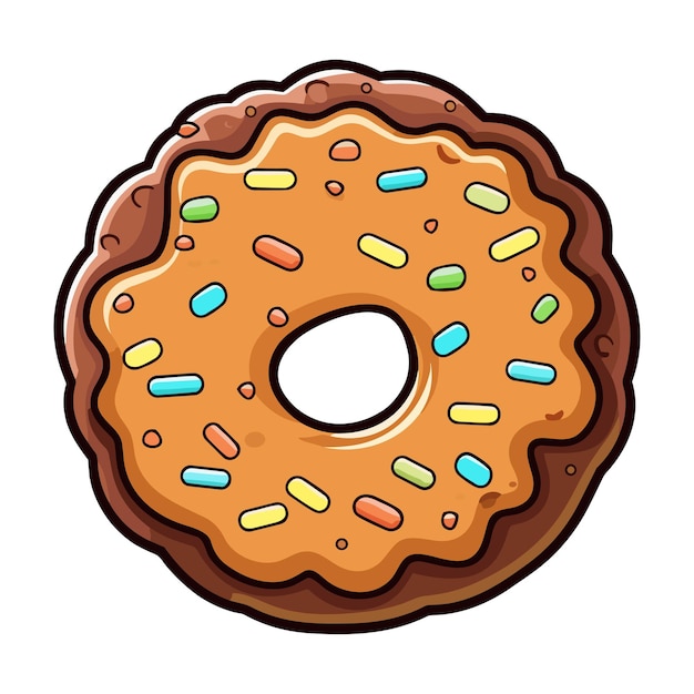 Sticker de rosquilla de avellana de chocolate