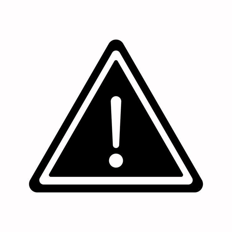 Sticker de señal de advertencia de precaución Señal de peligro Diseño vectorial de icono plano en fondo aislado