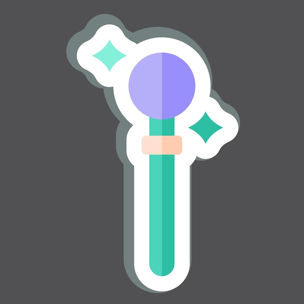 Sticker Stick relacionado con el símbolo mágico diseño simple editable
