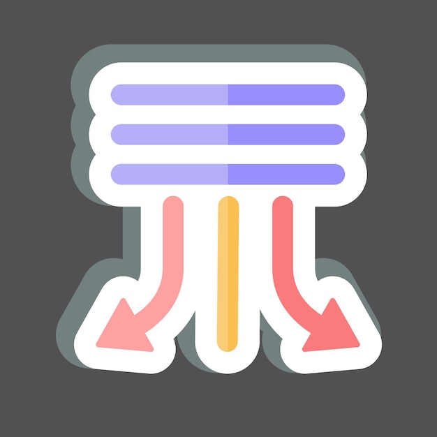 Sticker Swing relacionado con el símbolo de aire acondicionado diseño simple editable