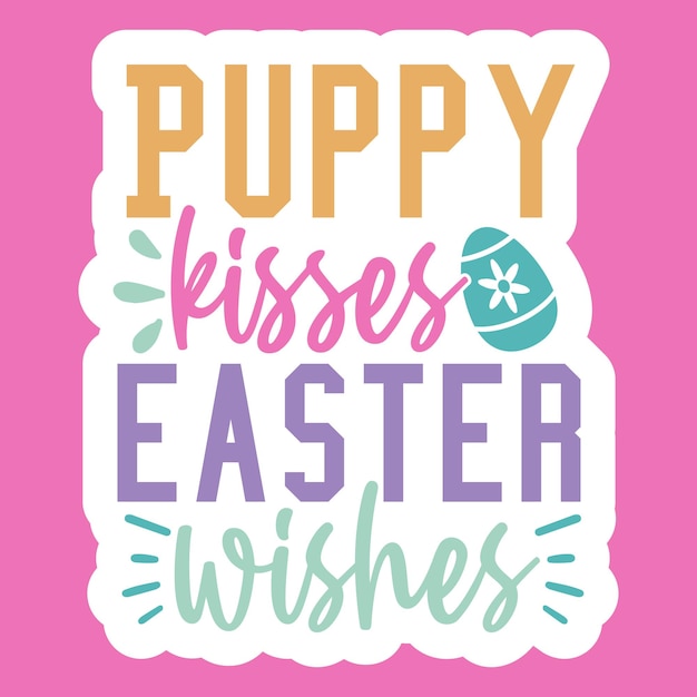 Vector stickers perro de pascua svg diseño único