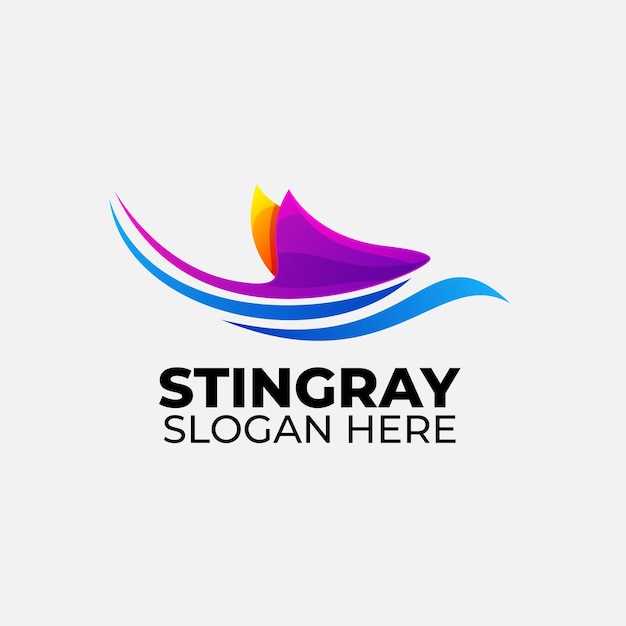 Stingray logo degradado colorido diseño