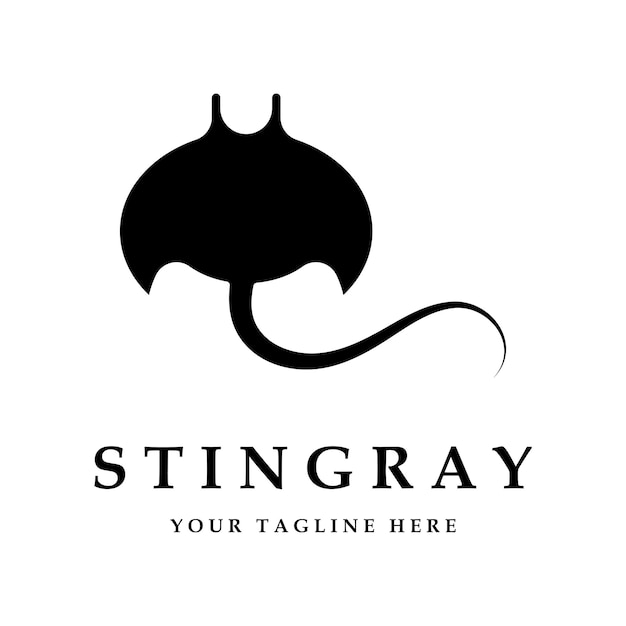 Stingray logo y vector con plantilla de eslogan