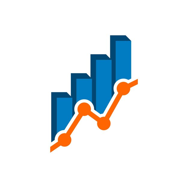 Stock Exchange Estadística Logotipo Plantilla Ilustración Diseño Vector EPS 10