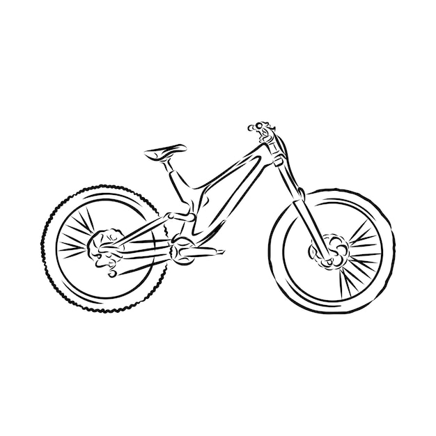 Stock vector ilustración de bicicleta en estilo boceto