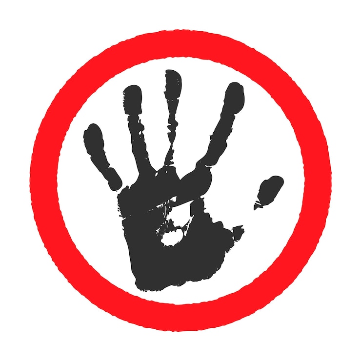 Vector stop señal de tráfico sin entrada icono forma establecida símbolo del logotipo de prohibición de tráfico imagen de ilustración vectorial