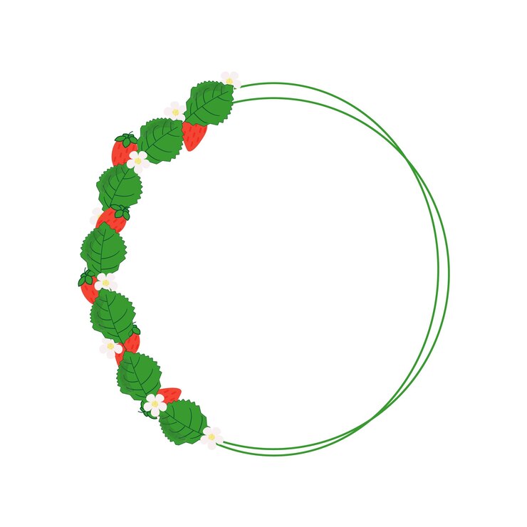 Strawberry Wreath Floral Border
