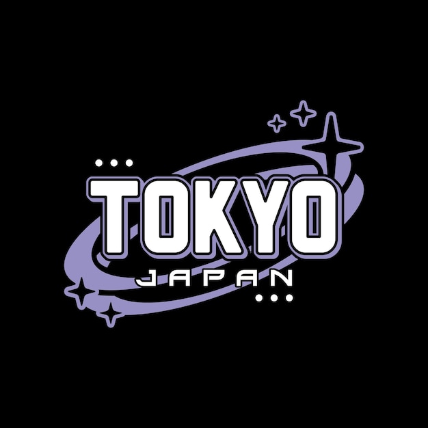 Streetwear Tokio Japón y2k citas coloridas eslogan tipografía diseño vectorial icono ilustración