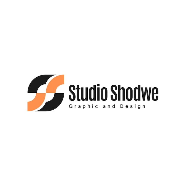 Studio Shodwe Logo Design Graphic and Design Branding Black and Orange Flat Illustrative Arts