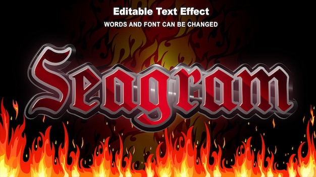 Style d'effet de texte modificable onze mots Vecteur Premium