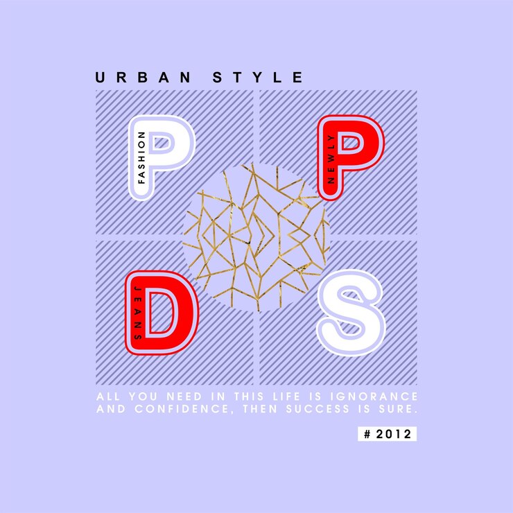 Vector style urban ppds modia newly jeans diseño tipográfico moderno y elegante impresión vectorial de la camiseta