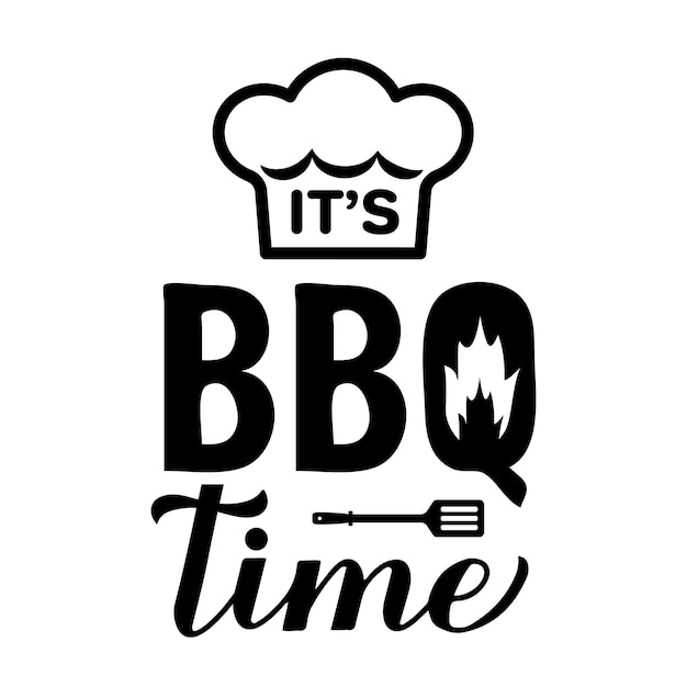 Su hora de barbacoa caligrafía letras a mano aisladas en blanco Funny Grill cita plantilla vectorial para tipografía cartel pancarta volante pegatina camiseta etc.
