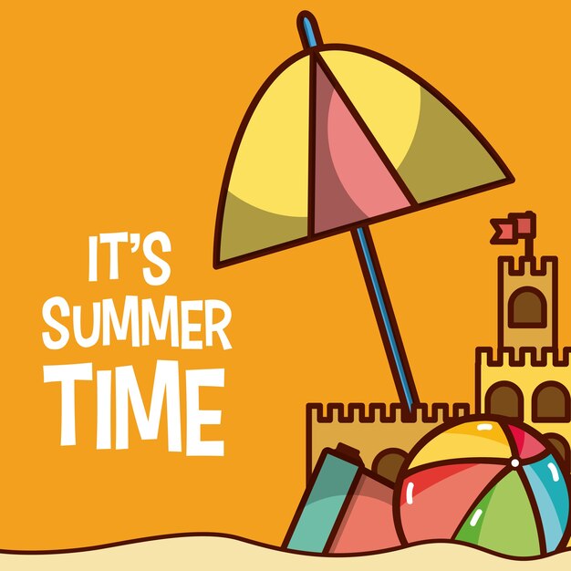 Su tarjeta de dibujos animados de verano