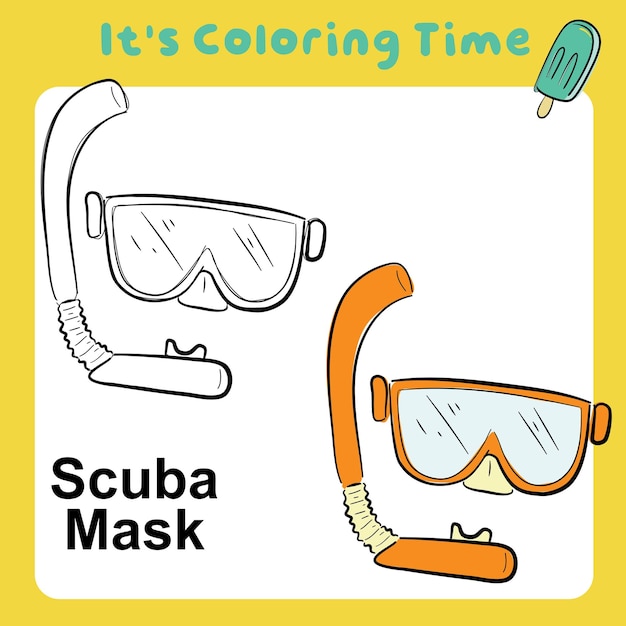 Su tiempo de colorear página de hoja de trabajo para colorear para niños Actividad divertida para niños