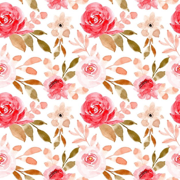suave rosa acuarela floral de patrones sin fisuras