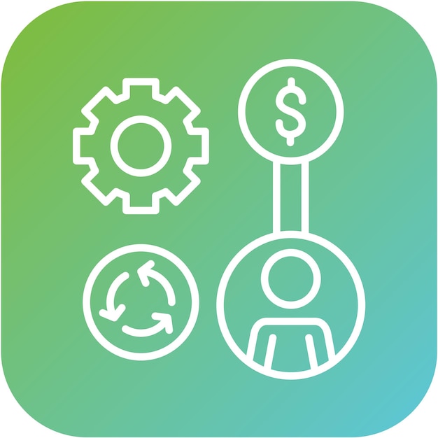 Subasta de diseño vectorial por estilo de icono de proxy