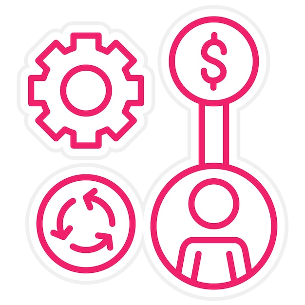 Subasta de diseño vectorial por estilo de icono de proxy