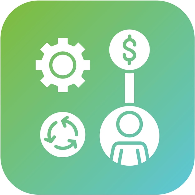 Subasta de diseño vectorial por estilo de icono de proxy