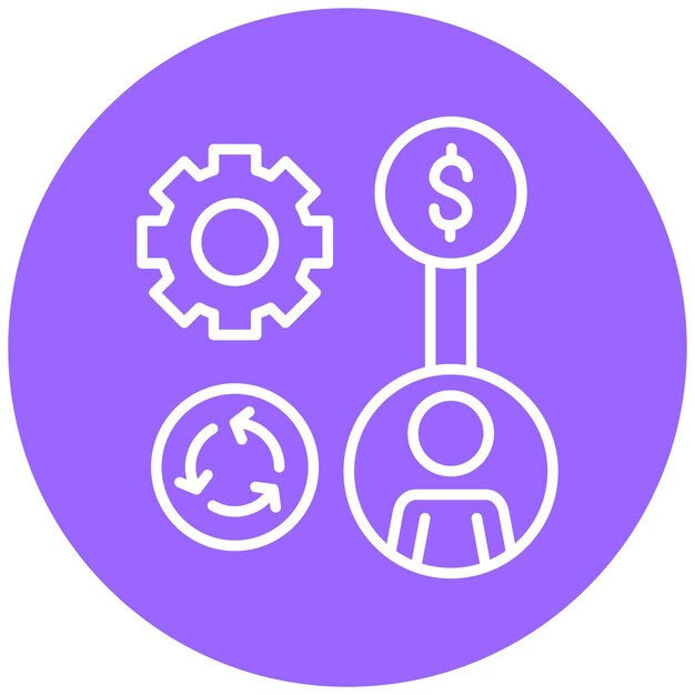 Subasta de diseño vectorial por estilo de icono de proxy