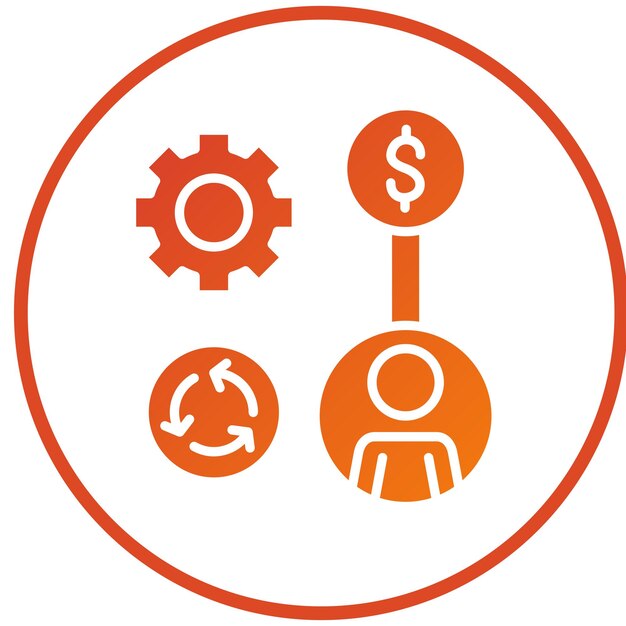Subasta de diseño vectorial por estilo de icono de proxy