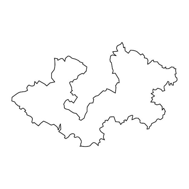 Subdivisiones del mapa del condado de Zagreb de Croacia Ilustración vectorial