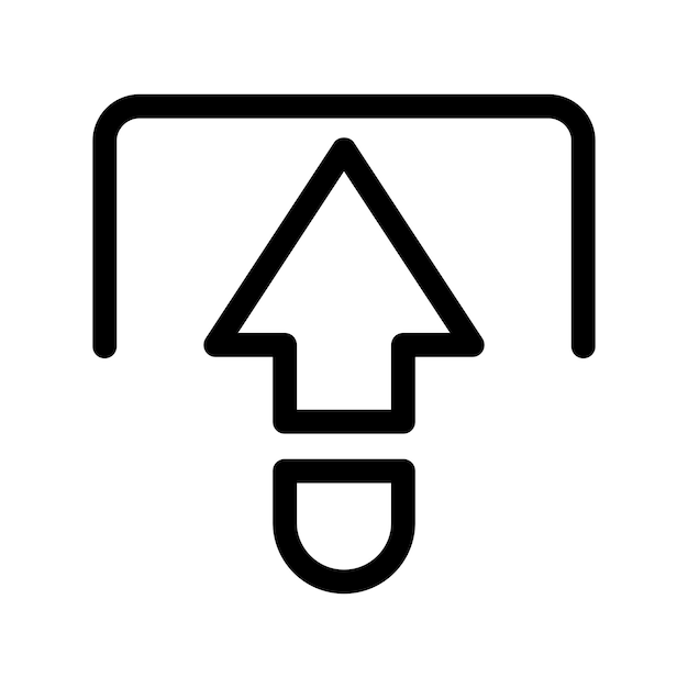 Sube el icono de la flecha
