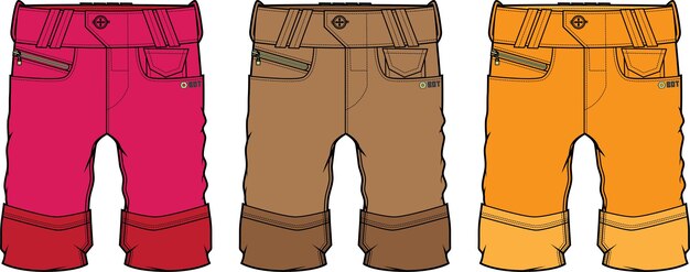 Sube los pantalones vaqueros Dibujo plano Plantilla de ilustración vectorial de dibujo técnico nuevo