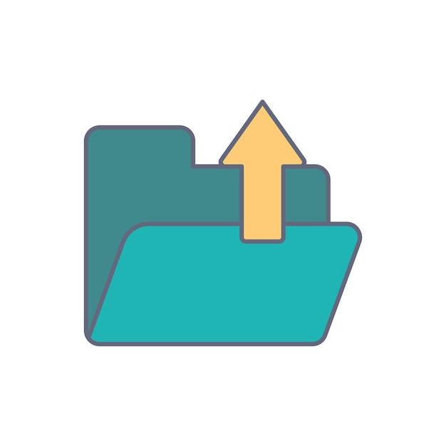 subida de la plantilla de diseño de icono vectorial