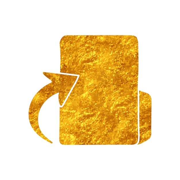 Subir el dibujo de la carpeta en estilo de color dorado