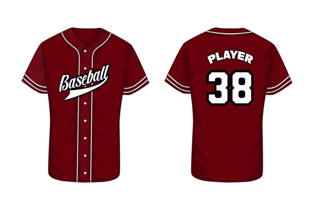 Vector sublimación de camisetas de béisbol personalizadas