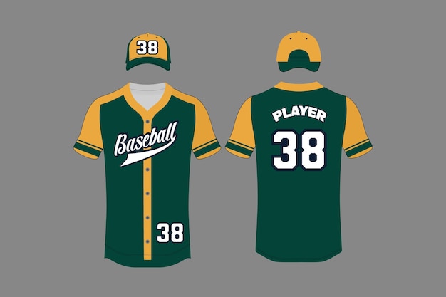 Vector sublimación de camisetas de béisbol personalizadas