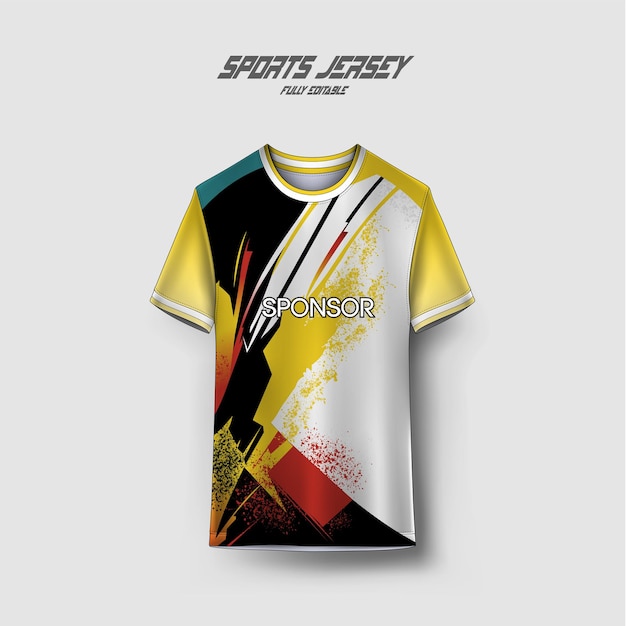 Sublimación deportivo diseño abstracto de la camiseta