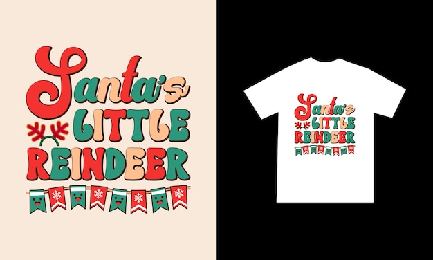 Sublimación navideña retro o diseño de camiseta navideña
