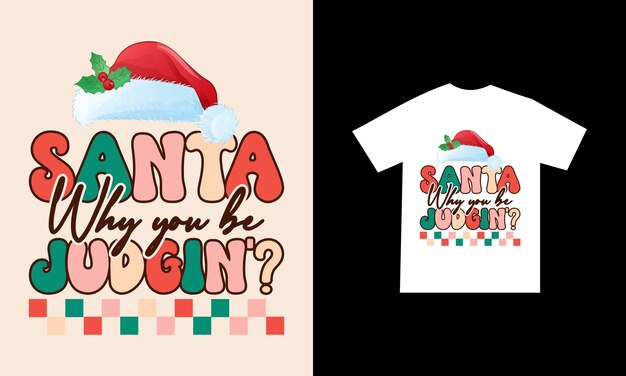 Sublimación navideña retro o diseño de camiseta navideña