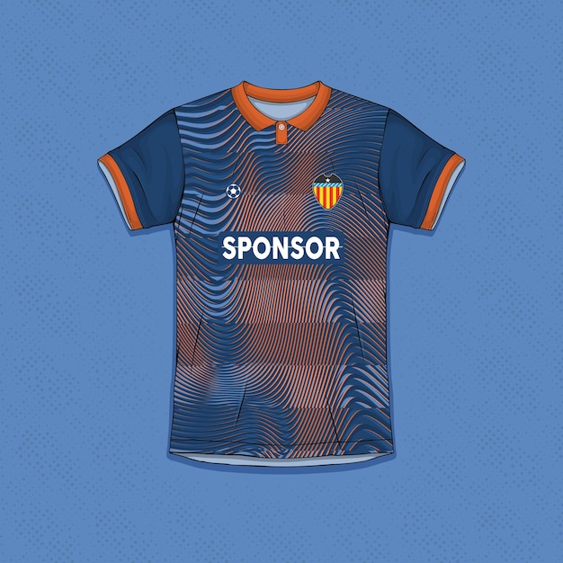 Sublimación Ropa de ejercicio Vectores Diseños de camisetas de fútbol personalizables
