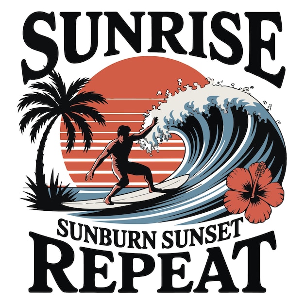 Sublimación de surf en el verano tropical