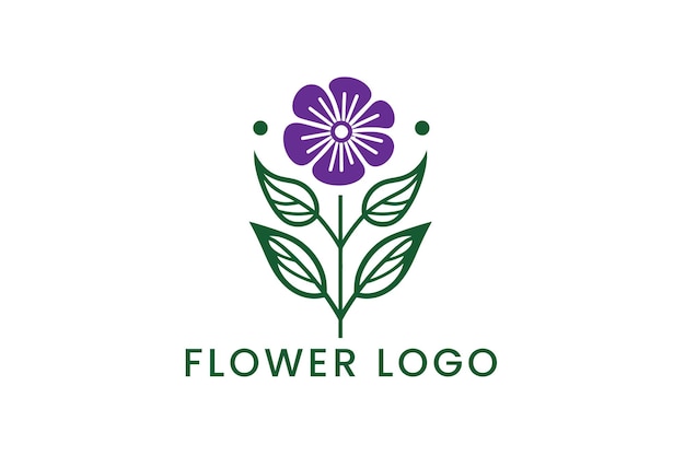 Sublimación vectorial de diseño de logotipo minimalista de flores coloridas
