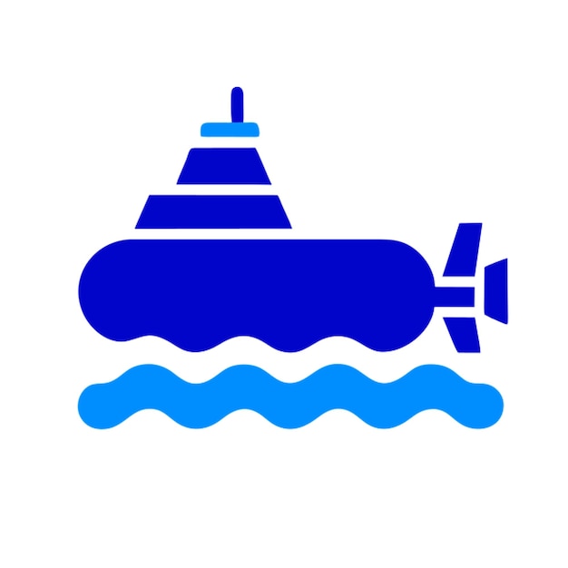 submarino con contenedores de muelle bajo el agua icono