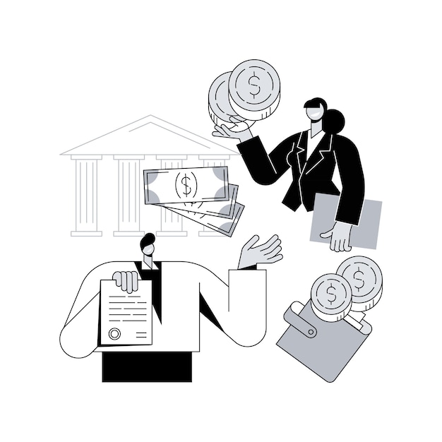 Subsidio salarial para los empleados de las empresas Ilustración vectorial del concepto abstracto