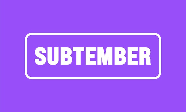 SUBtember se observa cada año en septiembre concepto de vacaciones plantilla para el estandarte de fondo